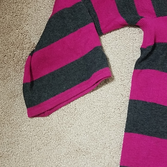 Express pink and gray striped sweater dress - Picture 2 of 8